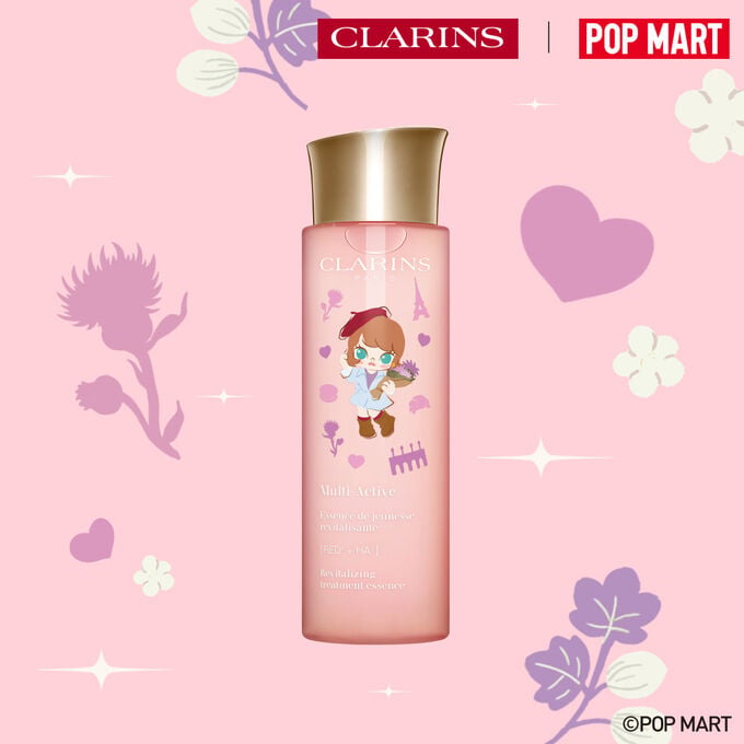Limited edition Pop Mart anti-ageing treatment essence with hyaluronic acid to smooth and revitalize skin intensely.