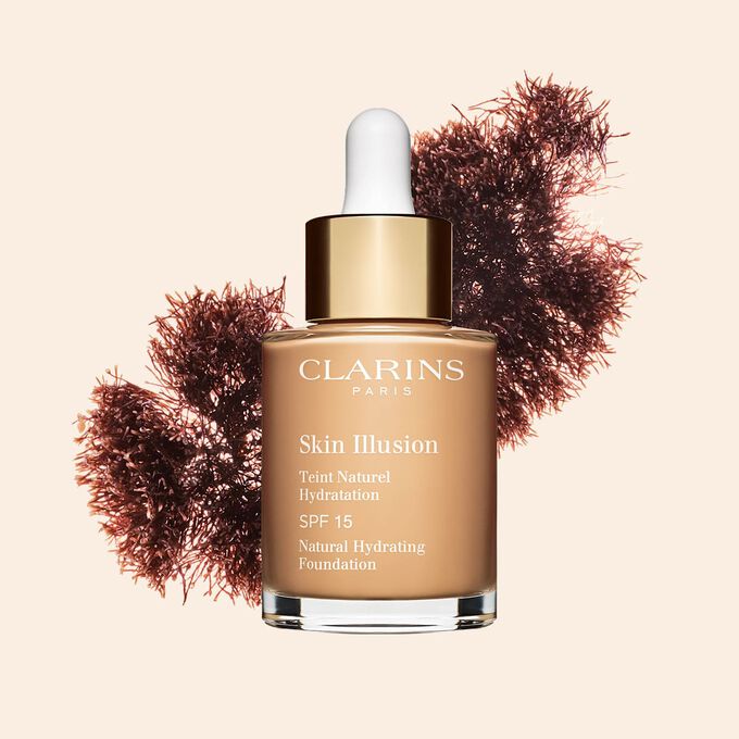 Clarins Skin Illusion serum-like foundation with SPF 15 to deliver a seamless, natural effect foundation look.