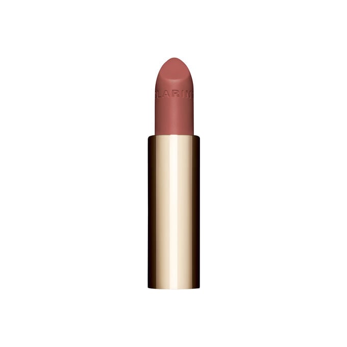 Packshot of the refillable old pink lipstick Joli Rouge in Shade 705 V by Clarins, highlighting its sustainable design