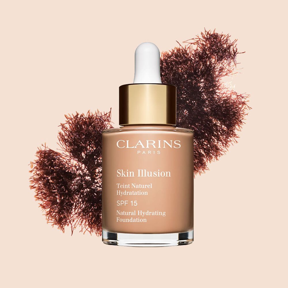 Clarins Skin Illusion serum-like foundation with SPF 15 to deliver a seamless, natural effect foundation look.