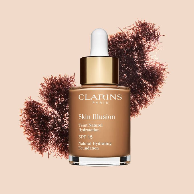 Clarins Skin Illusion serum-like foundation with SPF 15 to deliver a seamless, natural effect foundation look.