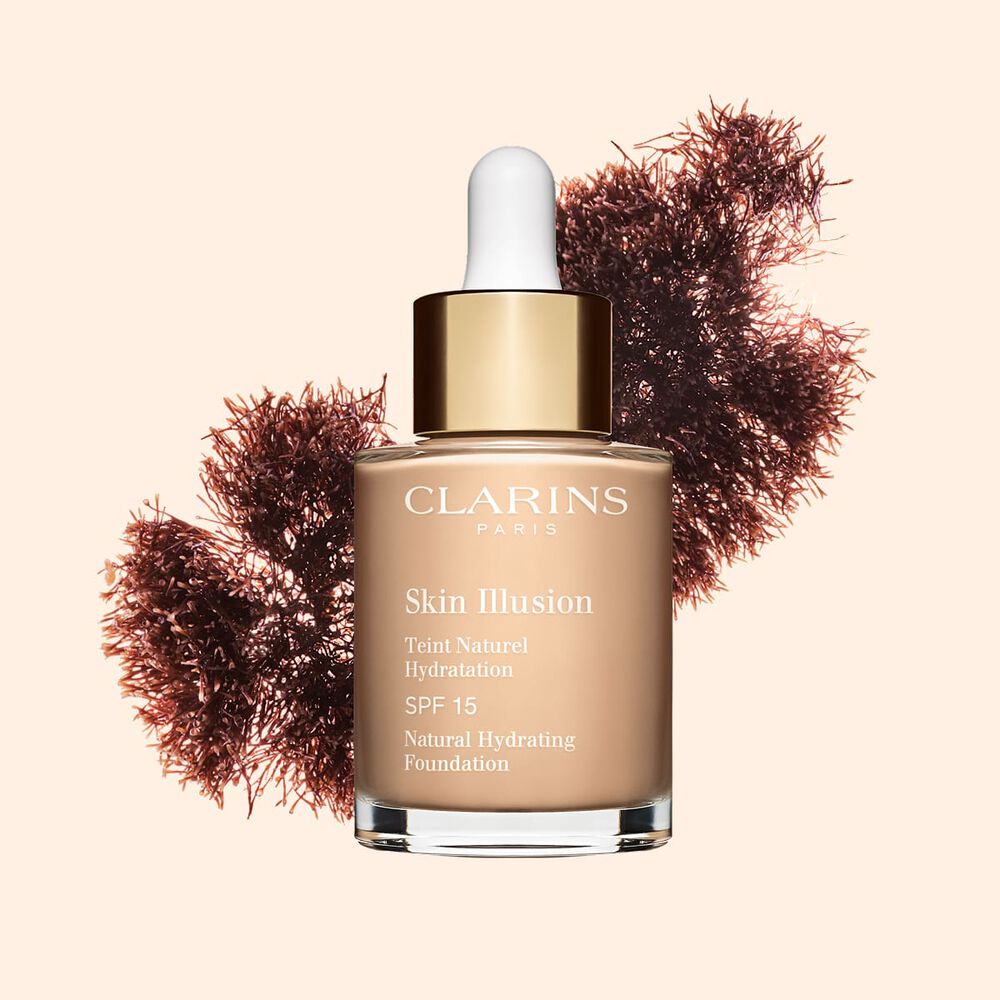Clarins Skin Illusion serum-like foundation with SPF 15 to deliver a seamless, natural effect foundation look.