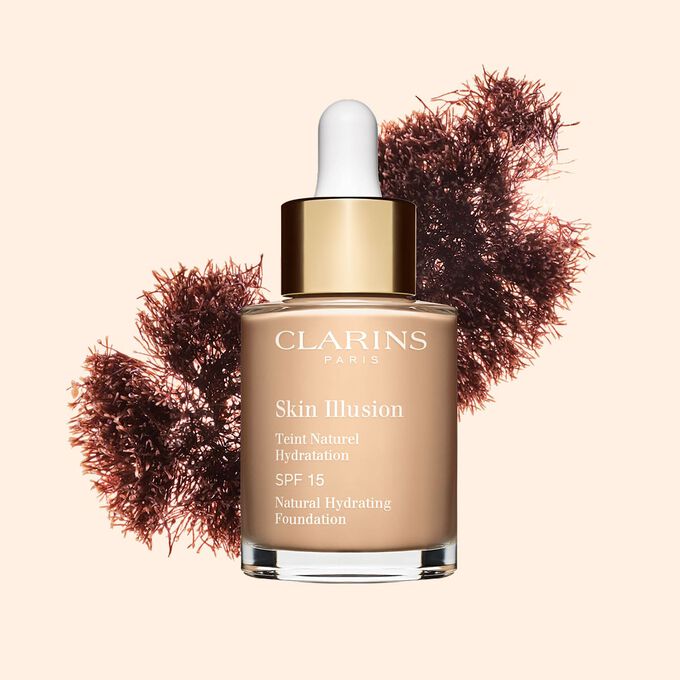 Clarins Skin Illusion serum-like foundation with SPF 15 to deliver a seamless, natural effect foundation look.