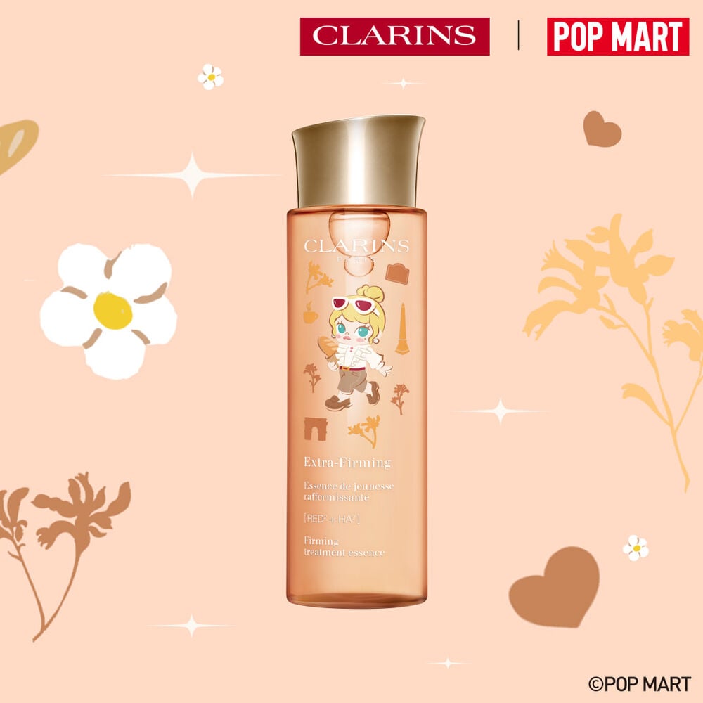 Limited edition Pop Mart anti-ageing treatment essence with hyaluronic acid to smooth and revitalize skin intensely.