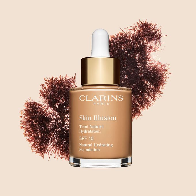 Clarins Skin Illusion serum-like foundation with SPF 15 to deliver a seamless, natural effect foundation look.