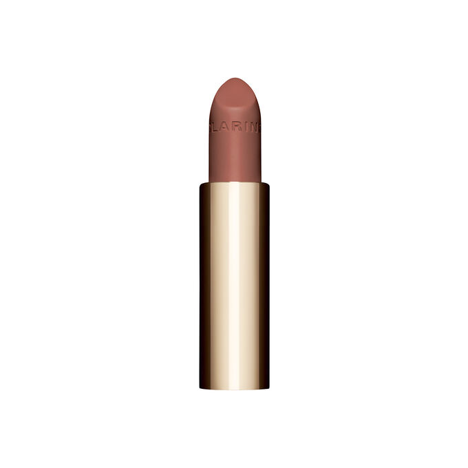Packshot of the refillable old pink lipstick Joli Rouge in Shade 758 V by Clarins, highlighting its sustainable design
