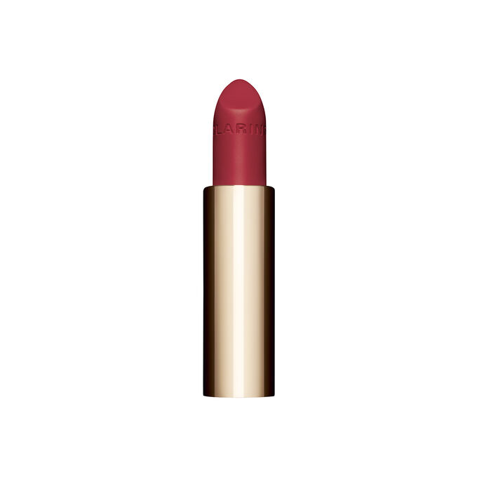Packshot of the refillable old pink lipstick Joli Rouge in Shade 732 V by Clarins, highlighting its sustainable design