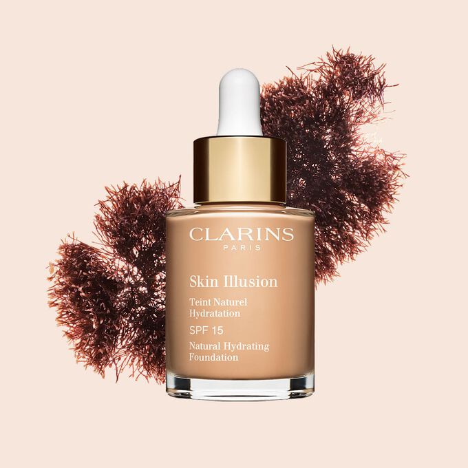 Clarins Skin Illusion serum-like foundation with SPF 15 to deliver a seamless, natural effect foundation look.