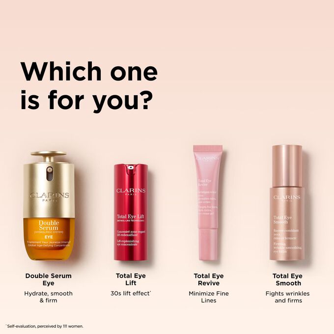 Discover our eye care collection with eye creams and gels to hydrate, lift, minimize fine lines, and firm the eye contour.