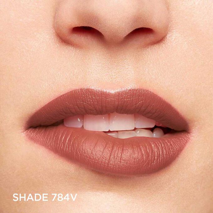 Close-up of a woman&rsquo;s lips, showcasing the hydration and colour results after applying Joli Rouge in Shade 784 V