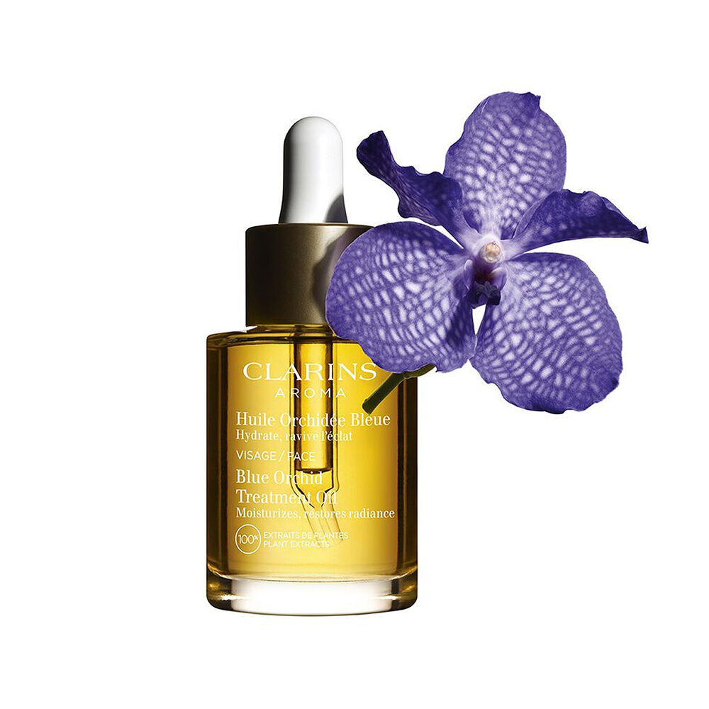 Blue Orchid Treatment Oil 200ml packshot with ingredient