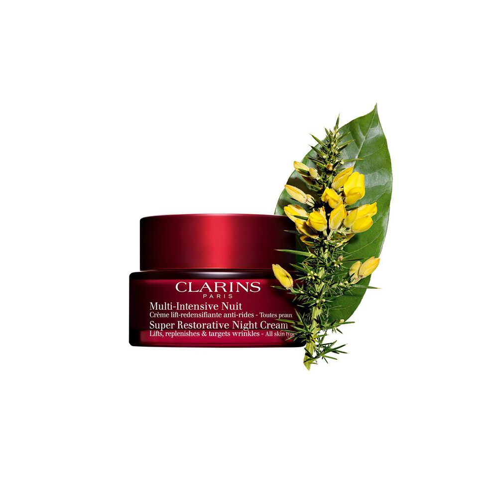 Super-Restorative Night Cream All Skin Types packshot with ingredient