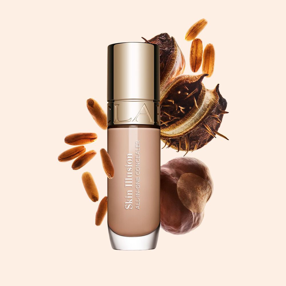 Skin Illusion all-in-one concealer with horse chestnut and oat sugars to depuff eyes and provide a long-lasting tightening effect