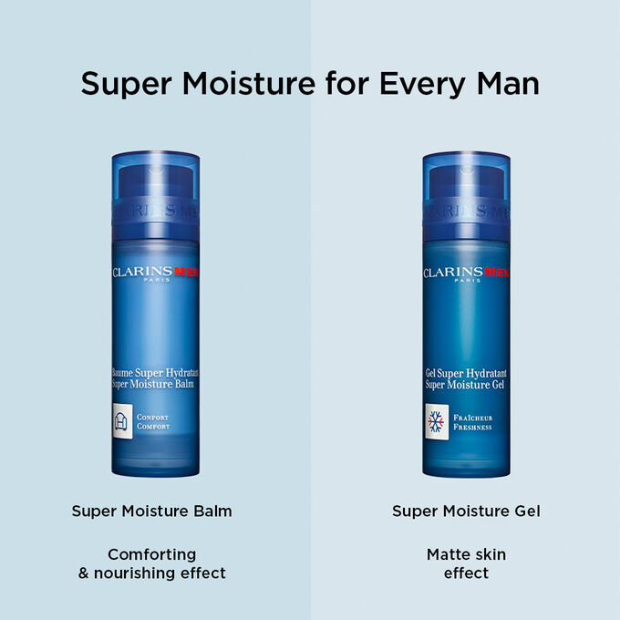 Clarins' men skincare face treatment range, designed to meet every men's needs, whether for hydrating or protection the skin.