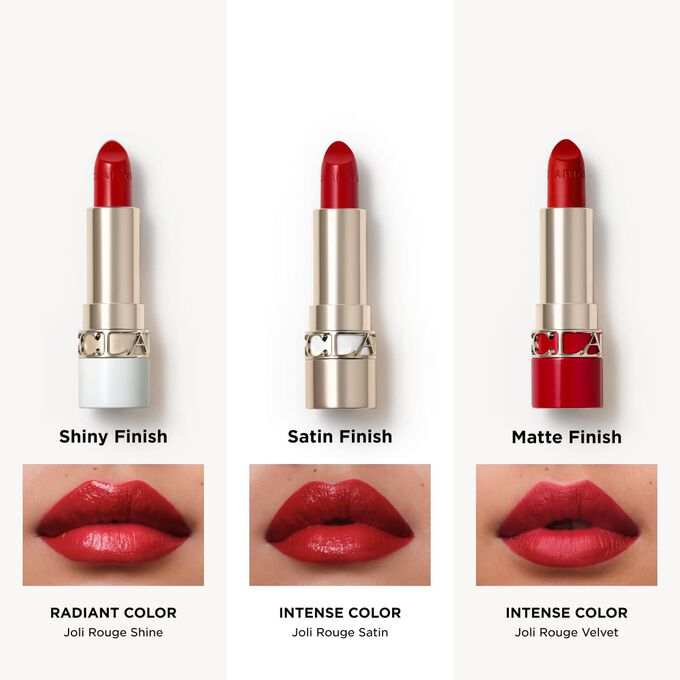 Clarins customizable  lipstick collection offers the ultimate lipstick look across multiple intense shades
