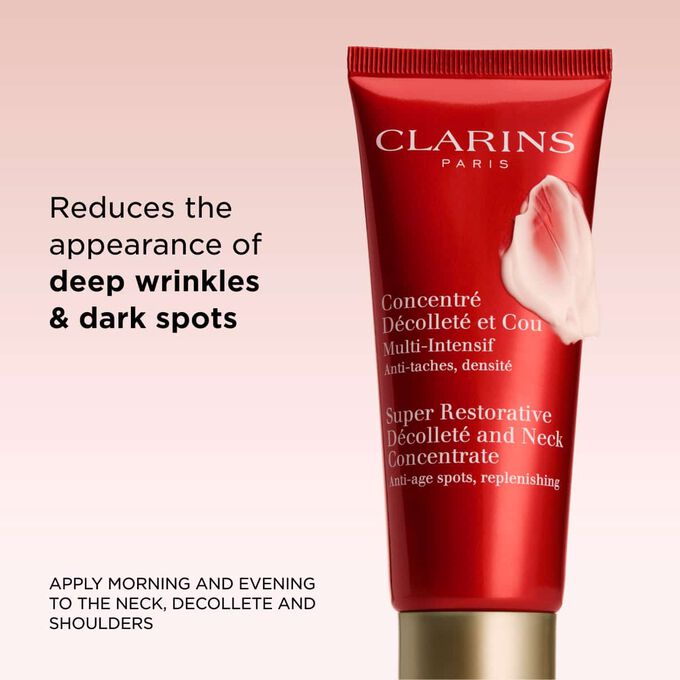 Decollete anti wrinkle cream and anti ageing bust cream to diminish dark spots and reduce deep wrinkles on neck skin.