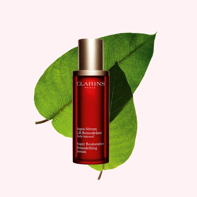 Clarins Super Restorative Remodelling Serum to target dark spots and provide a sculpted, youthful look for mature skin.