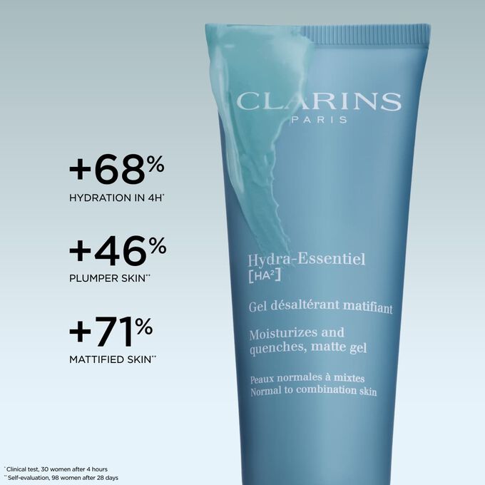 This hydrating facial gel and plumpering gel for face improves skin hydration and radiance with proven clinical results.